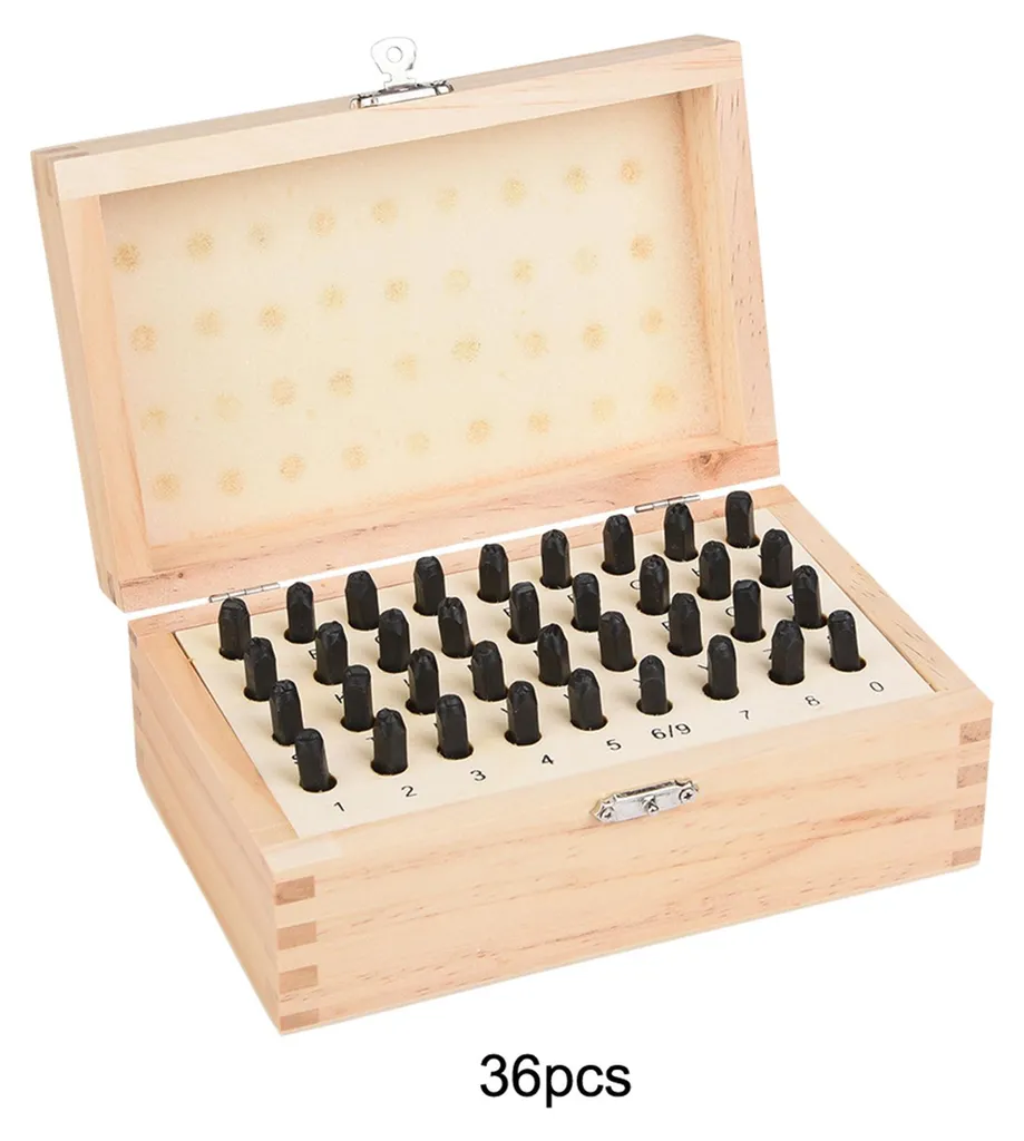 Poinçons à frapper alphabet et chiffres 4 mm en acier pour marquage net
