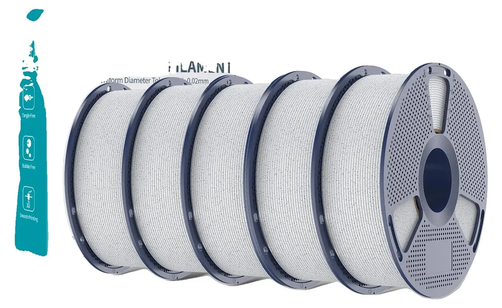 Filament PLA 1.75mm Marbre Oreo Haute Vitesse Finition Minérale