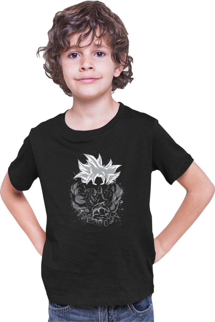 Kinder T-Shirt Dragon Anime Manga Ball Z Goku Ultra 02, 9-11 Jahr - 140 / Schwarz