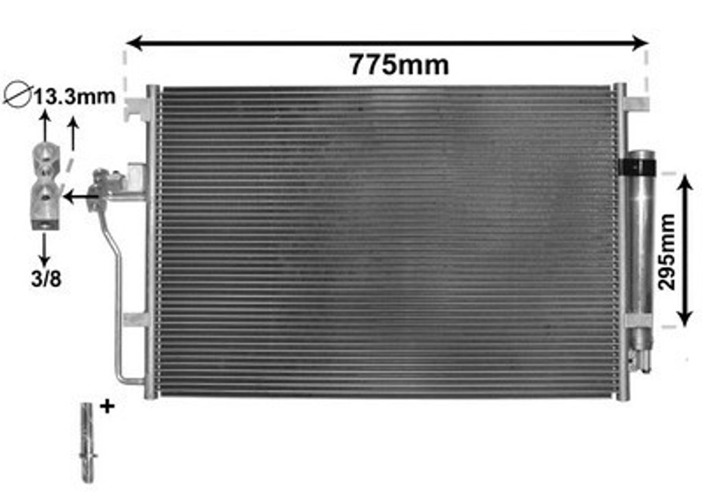 VAN WEZEL 58005277 Kondensator Klimaanlage Klimakondensator für VW CRAFTER 30-50 Kasten (2E) +Trockner