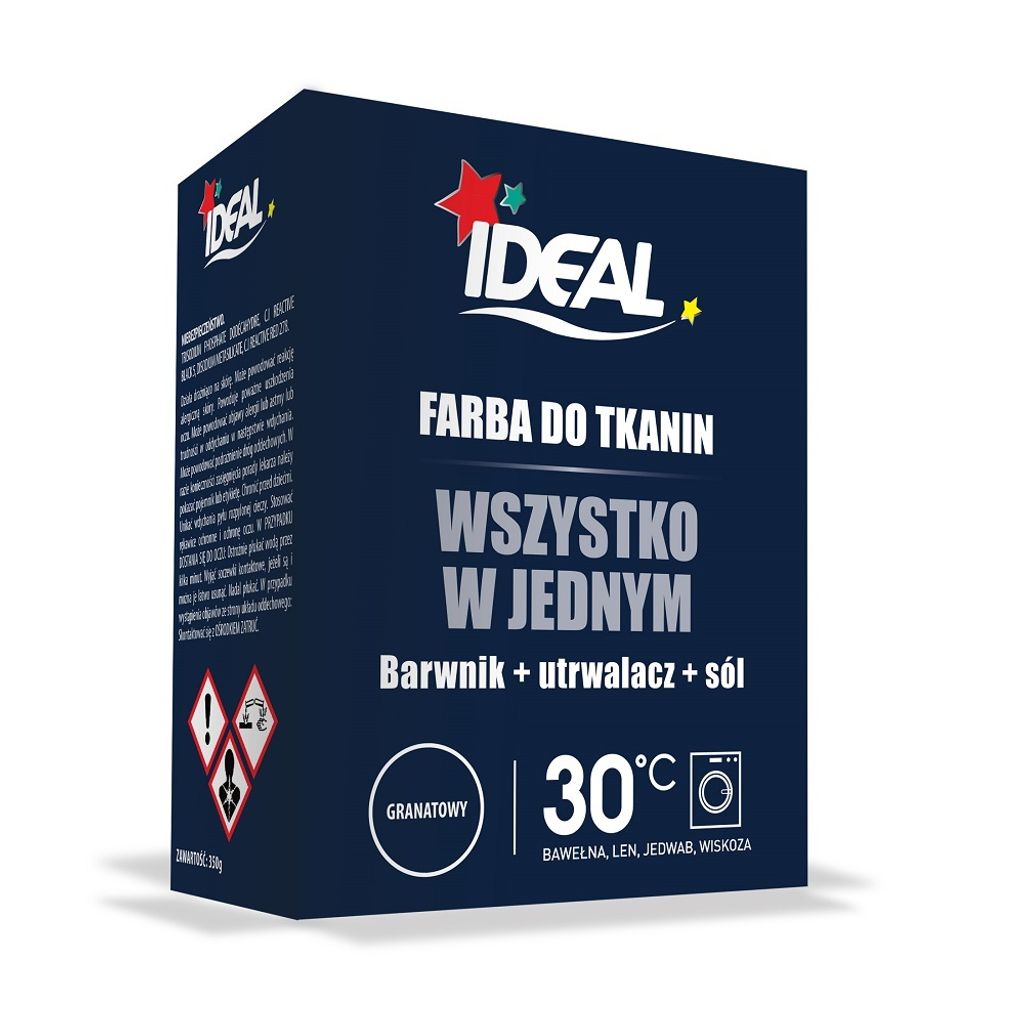 Ideal All in One, Barwnik do tkanin Granatowy, 350g Zdjęcie produktu 