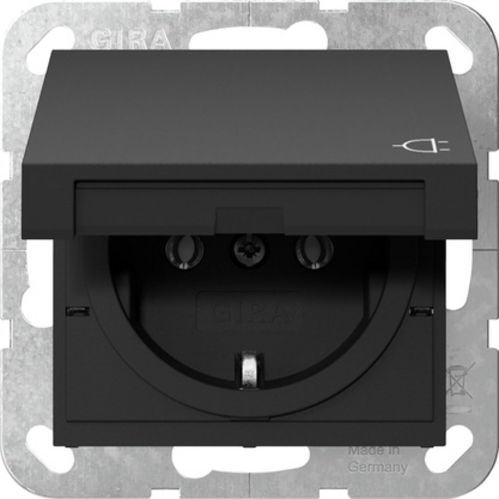 GIRA System 55, Schuko, Antracit, 250 V, 16 A, 29 mm Obrázok produktu 