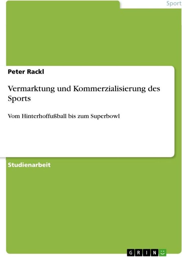 Vermarktung und Kommerzialisierung des Sports
