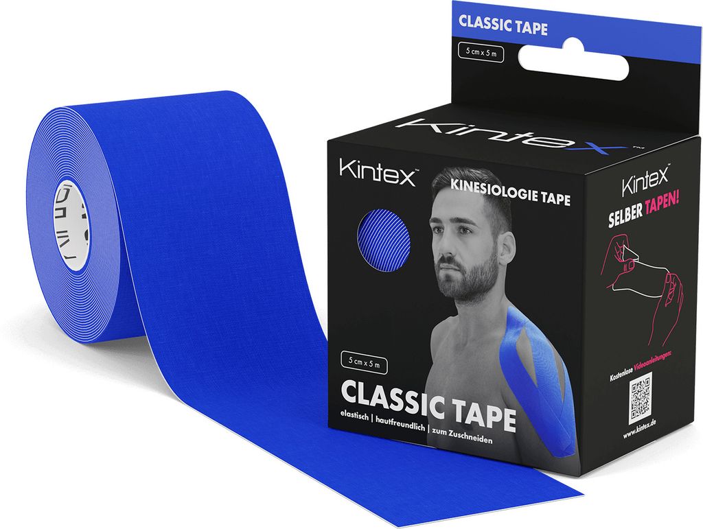 Kintex Kinesiologie Tape Classic 5 cm x 5 m Dunkelblau Produktbild 