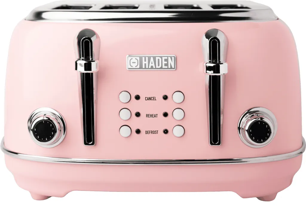 Grille-pain 4 Tranches Rose Poudré Haden Heritage Petit Déjeuner Anglais