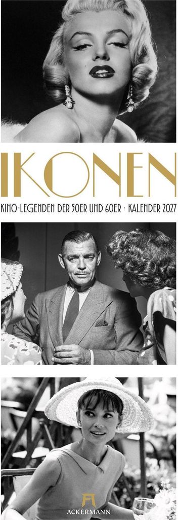 Ikonen Triplet-Kalender 2027 | Kino-Legenden der 50er und 60er
