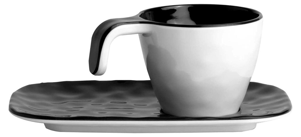 Espressotasse mit Unterteller - Schwarz - Sommerausgabe einzeln