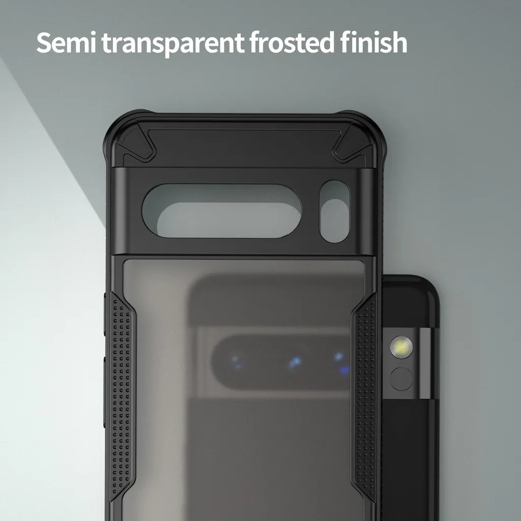 Cover Google Pixel 8 Pro Phonesta - Protezione Semi-Trasparente Nero - 5