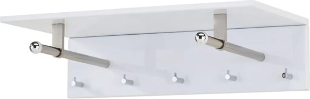 Fini le Désordre : Portemanteau Mural Compact avec Tablette Blanche
