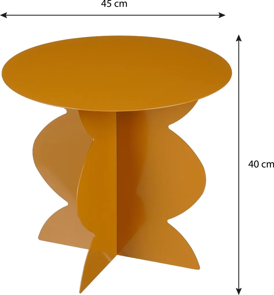 Table d'appoint en métal marron chic, bout de canapé design Rafi - 2