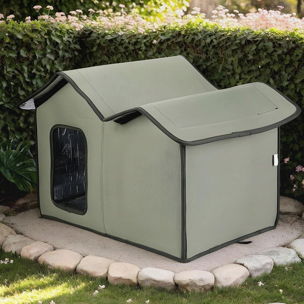 Freigehege Für Katzen,Katzenhaus Für Streunende Katzen Im Freien - Wetterfeste Winterisolierte Tierunterkunft Für Garten Balkon Terrasse Camping