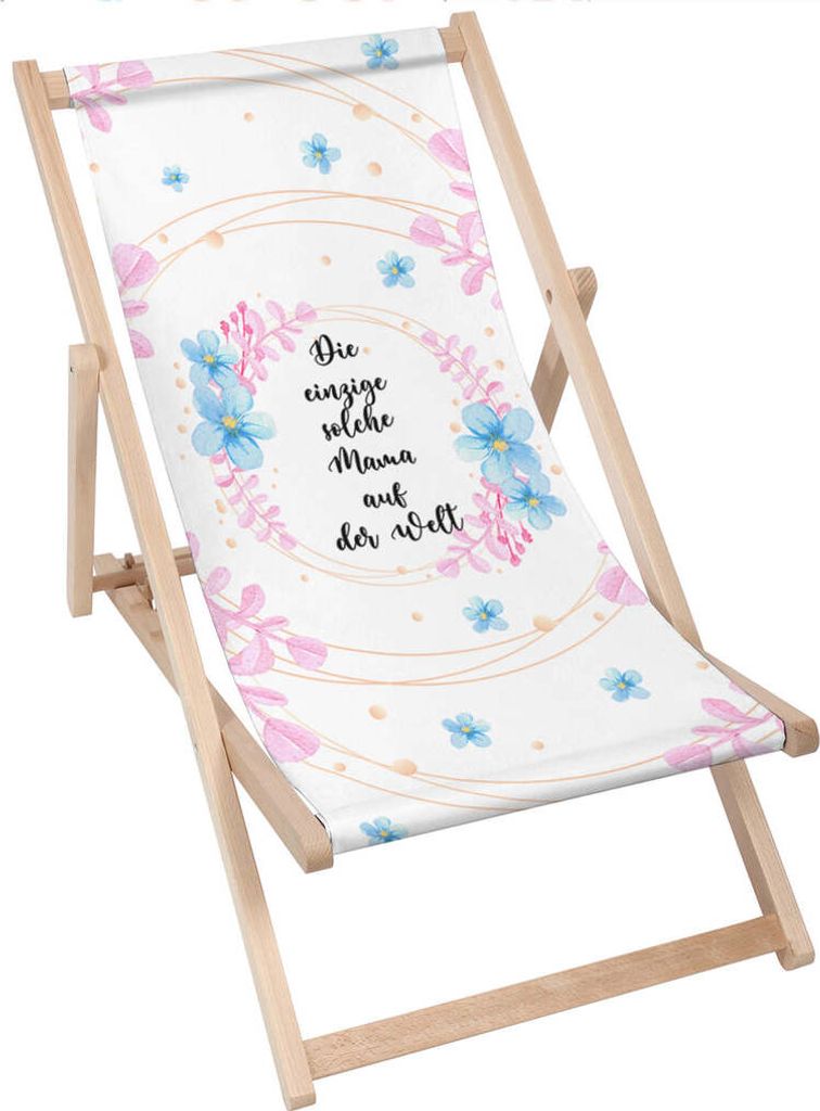 Dreamroots Liegestuhl klappbar Holz, Buchenholz bis zu 130 kg, Sonnenliege klappbar mit 3-stufiger Neigungsregulierung der Rückenlehne