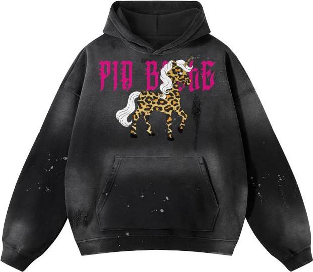 PIA BOLTE Hoodie - black leoystyle Unicorn XXL