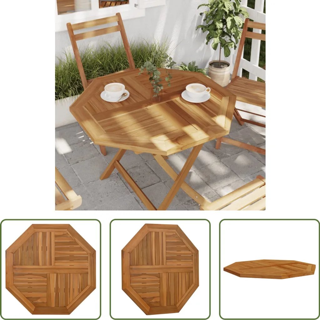 Piano Tavolo da Esterno in Teak 80x80 cm | Robusto Legno Massello