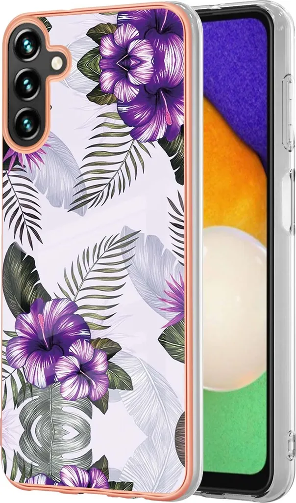 Cover Samsung A34 Viola Fantasia - Custodia Silicone TPU Antiurto Purple - 1