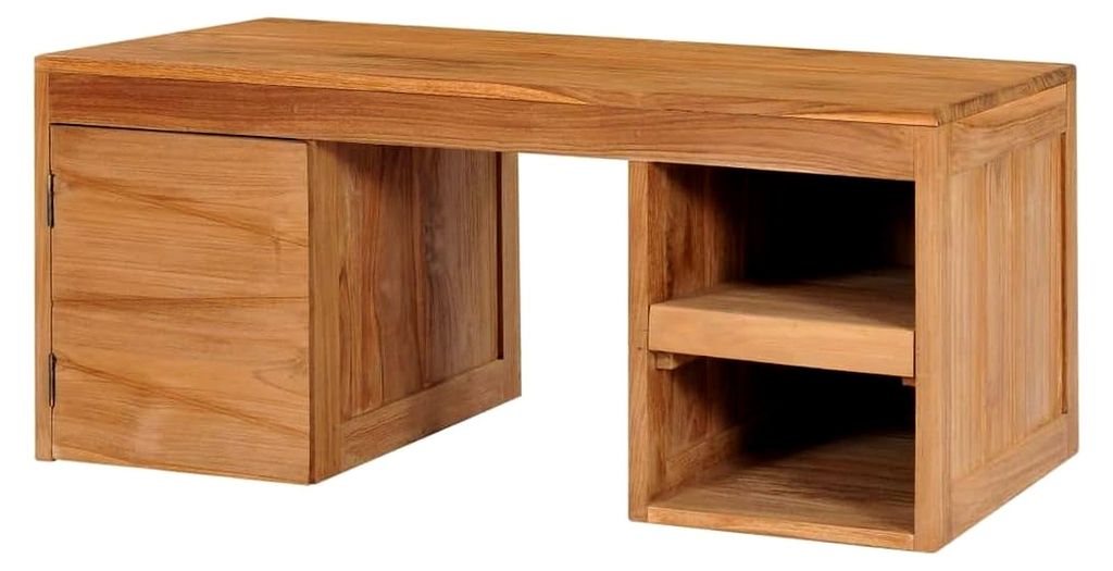Couchtisch aus massivem Teakholz, 90 x 50 x 40 cm