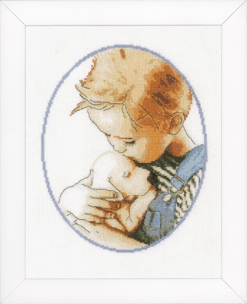 Vervaco Kreuzstich Set "Beste Freunde", Zählmuster, 21x26cm