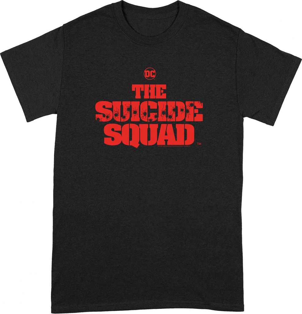 Suicide Squad - T-Shirt für Herren/Damen Uni BI134 (XL) (Schwarz/Rot)