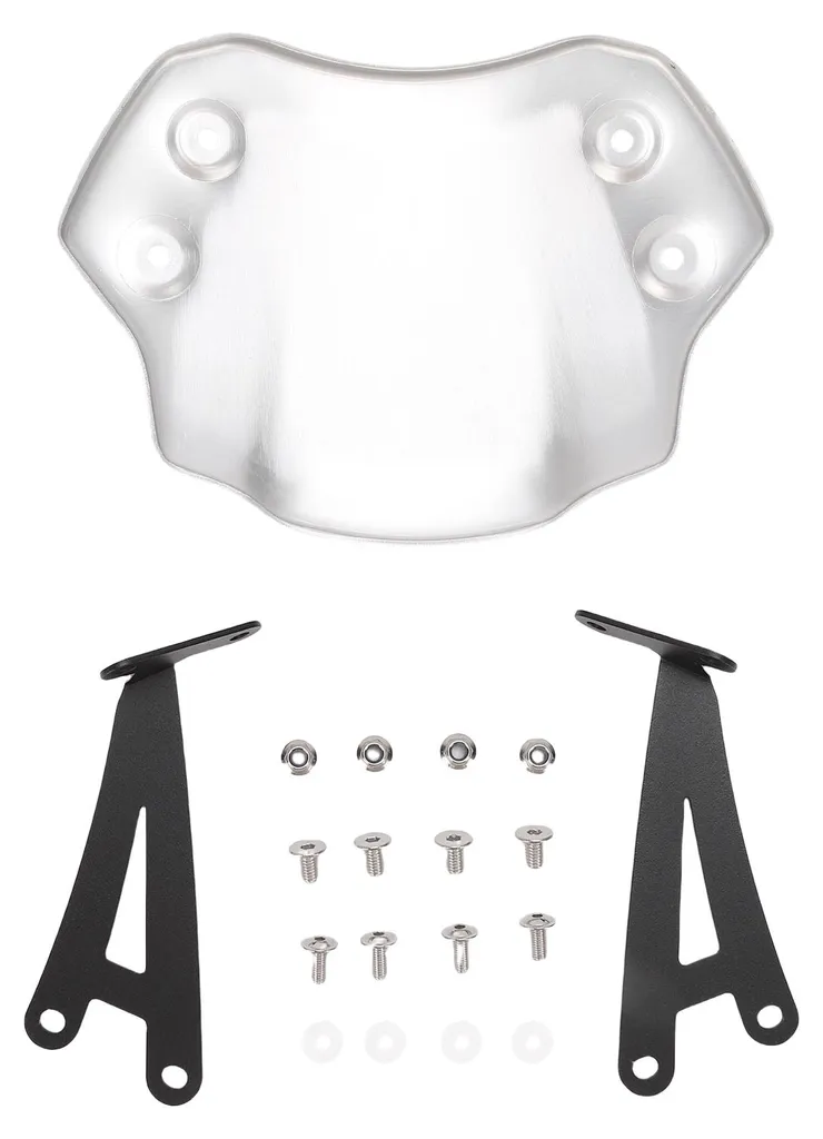 Pare-brise Scrambler 400X aluminium argent : fini la fatigue du vent