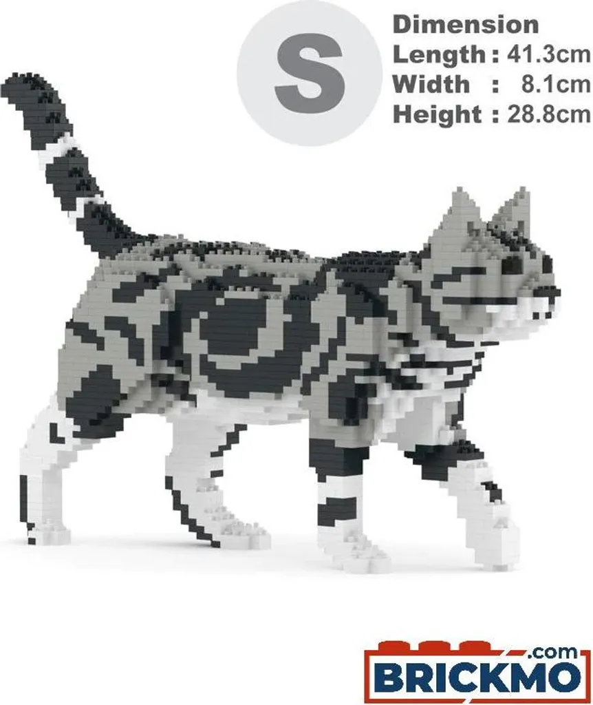 Déco Féline Durable : Chat en Briques JEKCA Incassable et Réaliste
