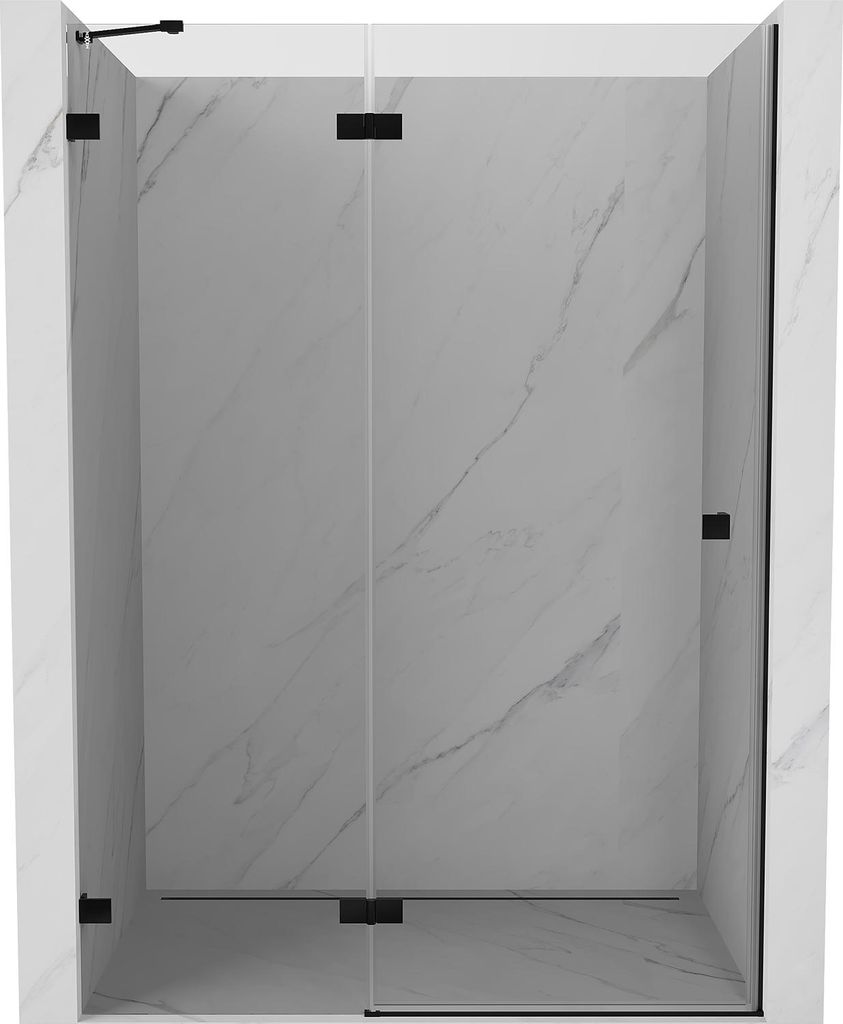 Mexen Lunar Duschdrehtüren links 140 cm, transparent, schwarz - 834-140-000-70-00-L