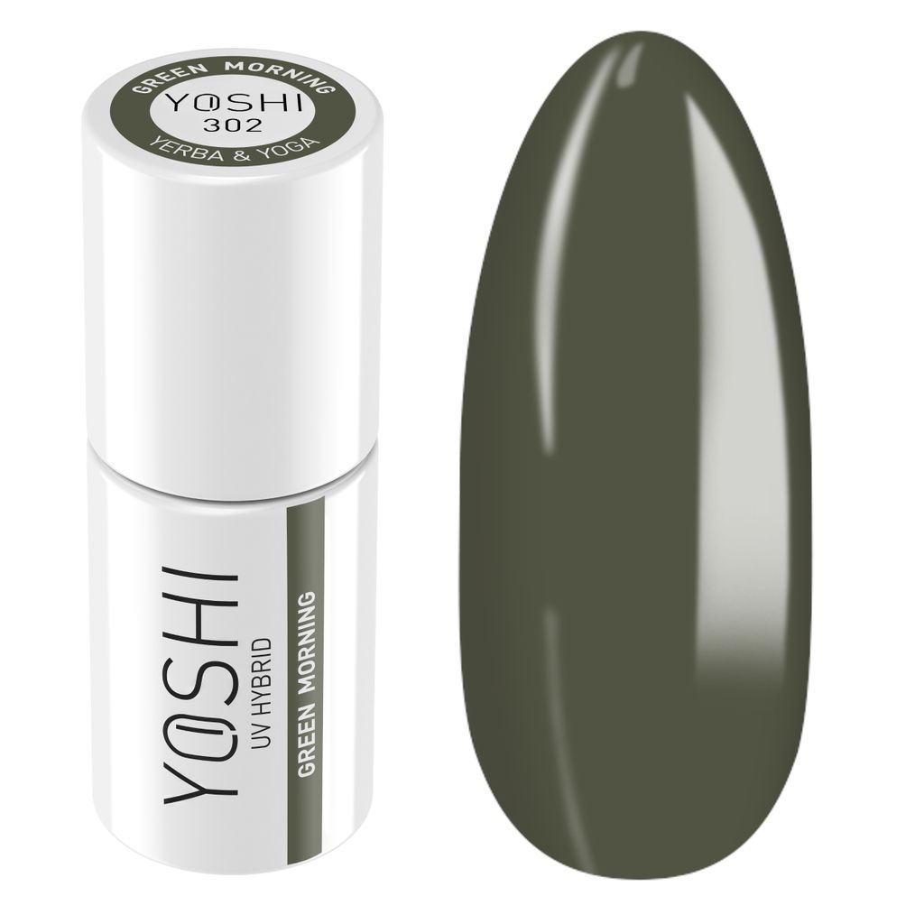Yoshi | Hybrid-Nagellack - 302 Green Morning - Hybrid-Gellack - Hybridlack - UV LED - 6ml - Profi Qualität - Grün