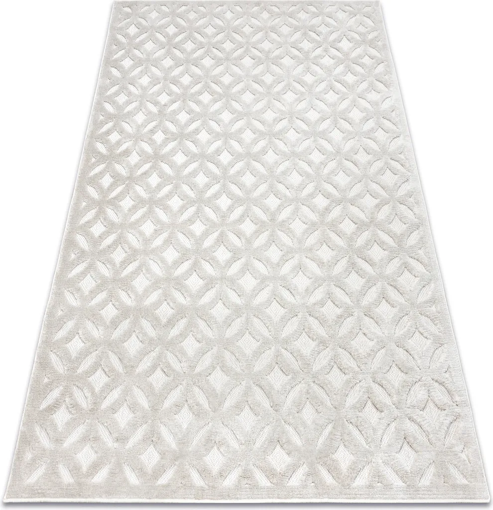 Tapis de salle à manger beige 180x270 cm SANTO SISAL motif art déco