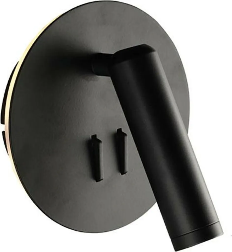 Applique LED Fine Noir Métal pour Couloir Sombre ZEUS 3+4W 3000K