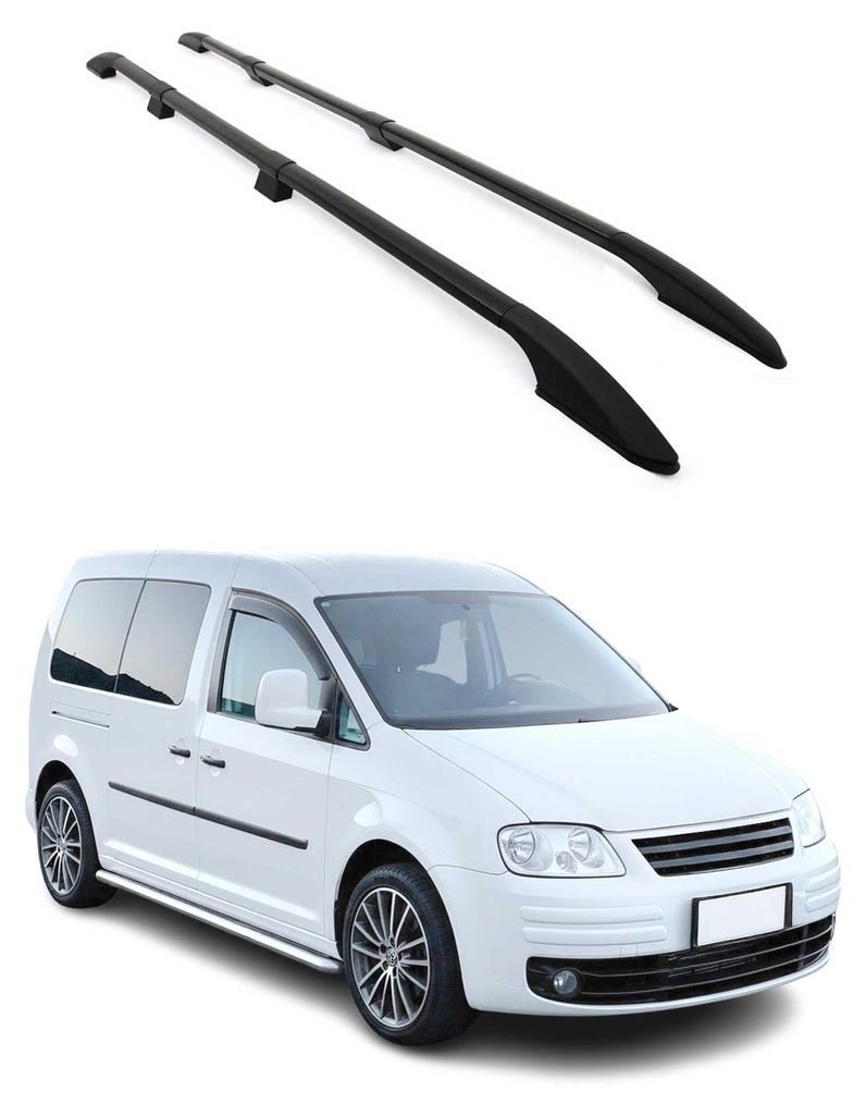 Barres de toit longitudinales pour VW Caddy Maxi 2003-2015 Image du produit 