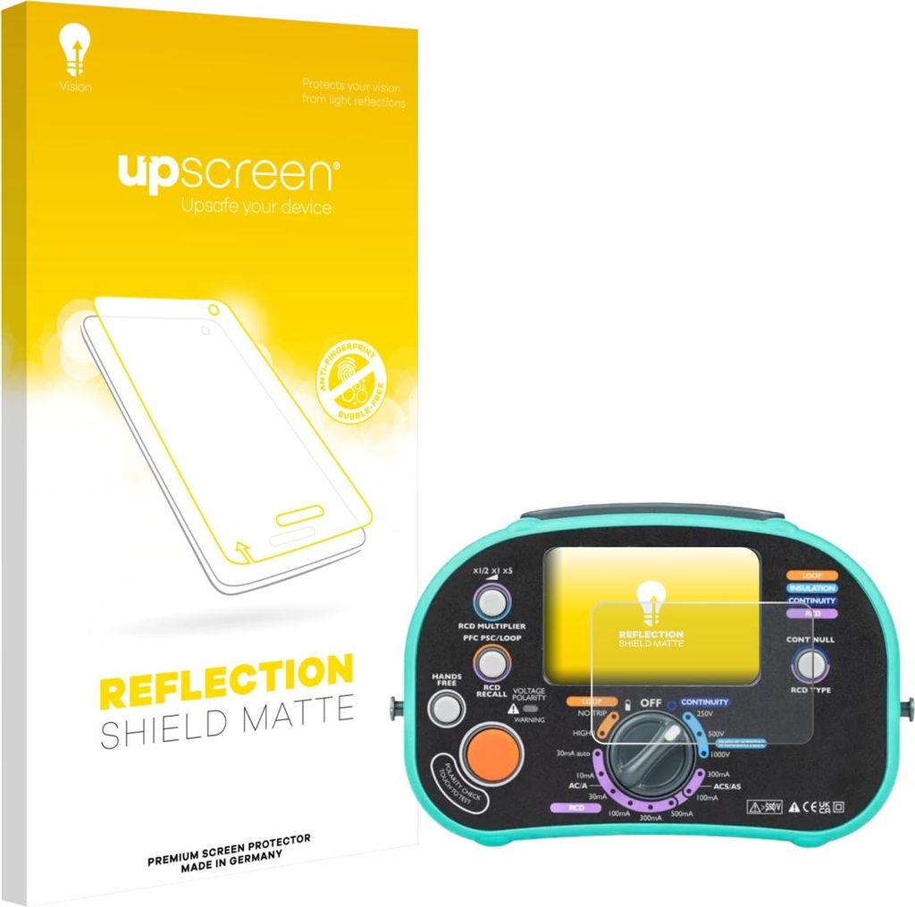upscreen Schutzfolie für Kewtech KT63DL Displayschutz Displayschutzfolie Folie Matt Entspiegelungsfolie