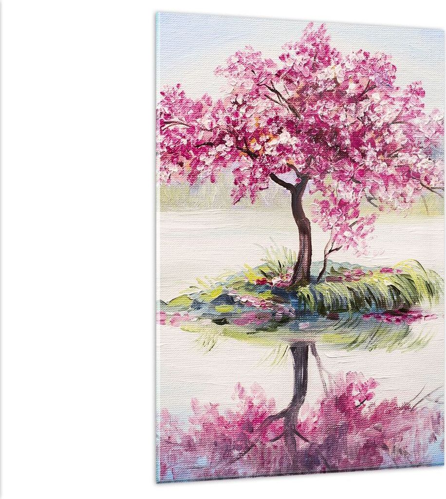 Bilder auf glas - Einteilig - Baum Abstraktion - 80x120cm - Glasbilder - Wandbilder - Bilder - zum Aufhängen bereit - Wanddekoration aus Glas - Gl...
