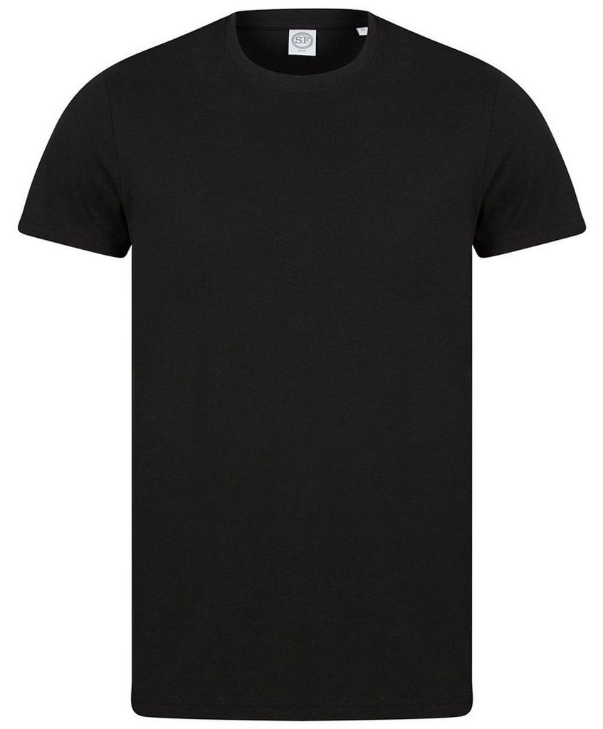 SF Men - T-Shirt für Herren/Damen Uni, Baumwolle aus biologischem Anbau LT4907 (M) (Schwarz)