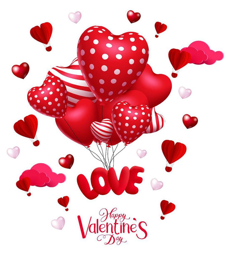 Valentinstag-Fensteraufkleber, große rote und rosa Herzchen, doppelseitige, wiederverwendbare Aufkleber für Fenster, Fenster, Türen und Hochzeit...