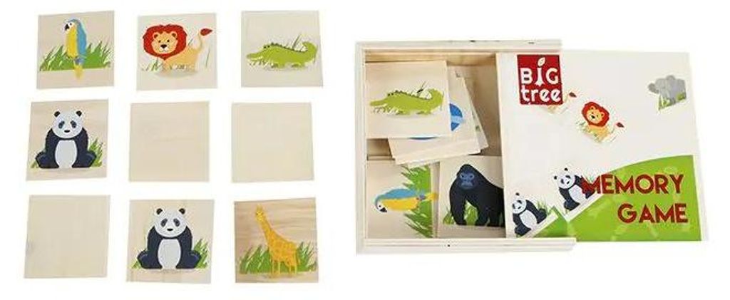Dřevěná Memory Zoo Zvířátka Obrázek produktu 