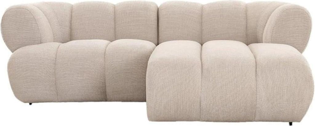 Ecksofa New York als 2,5-Sitzer - Longchair rechts - Beige Produktbild 