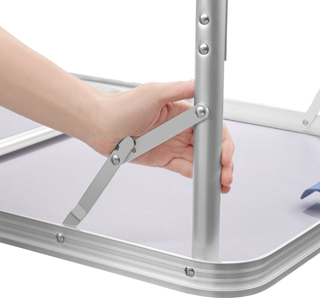 Camping Klapptisch aus Aluminium 75x55x68cm - grau Produktbild 9