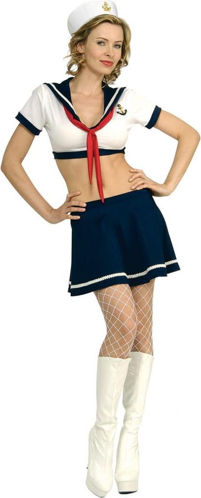 First Class Marine Offizierin Kostüm mit Hut für Damen Größe: XS