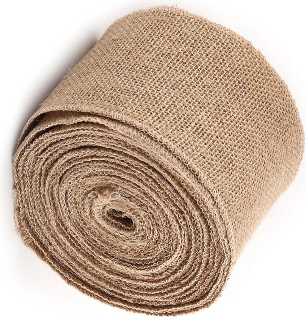 10 M Rustikales Sackleinen-Jute-Sackleinenband, Tischl?ufer, Jute-Stoffband Zum Basteln, Hochzeit, Geschenkverpackung, DIY fr Hochzeitsfeier, Elega...