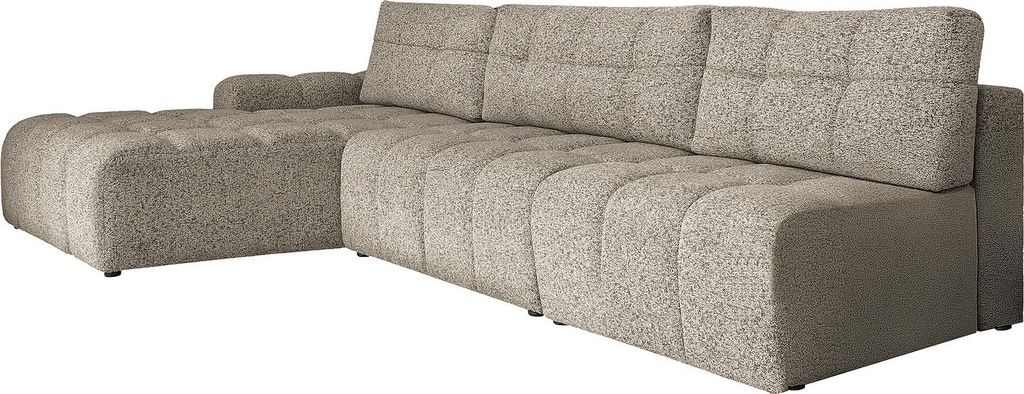 ECKSOFA mit Schlaffunktion - Strukturstoff