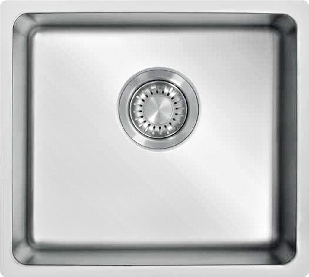 MONDO Einbauspüle Küchenspüle 1 Becken Edelstahl Poliert KANIS-50-ED 49x 44 cm inkl. Zubehör