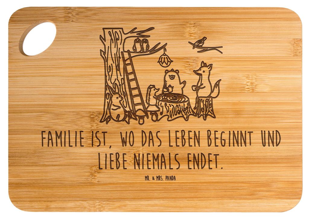 Mr. & Mrs. Panda holzschneidebrett Waldtiere Picknick - Transparent - Geschenk, Frühstücksbrett, Fuchs, Eichhörnchen, Holzbrett, Frühstücksbre...