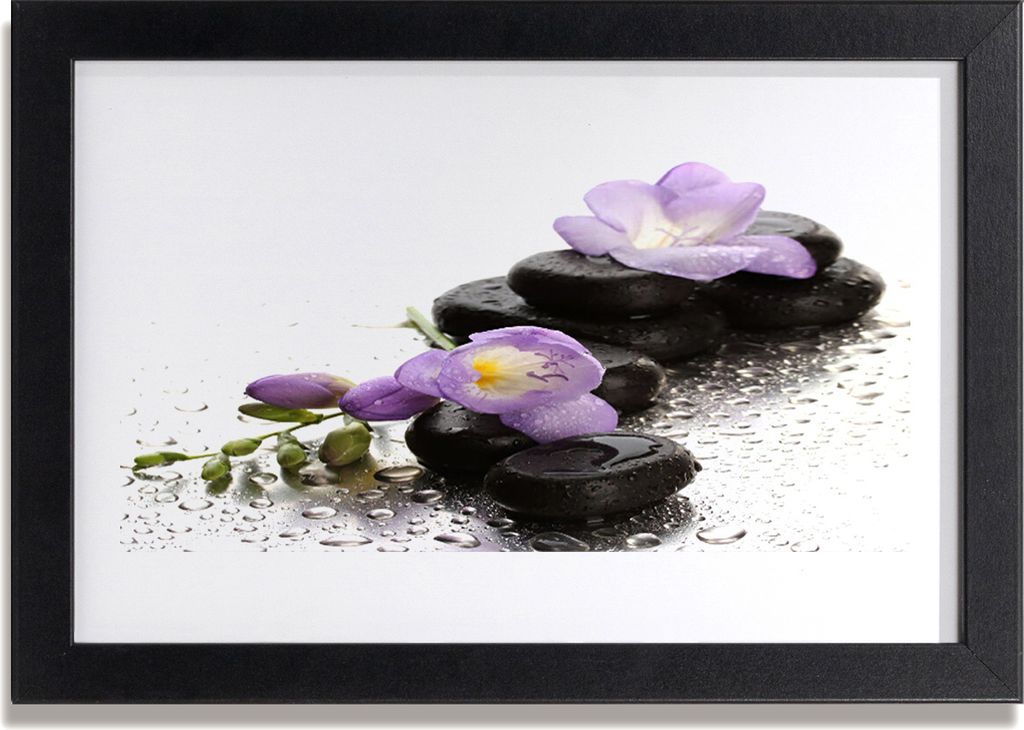 Bild 30x20 MDF-Rahmen Wandkunst Blumen-Stones-Kunst Produktbild 