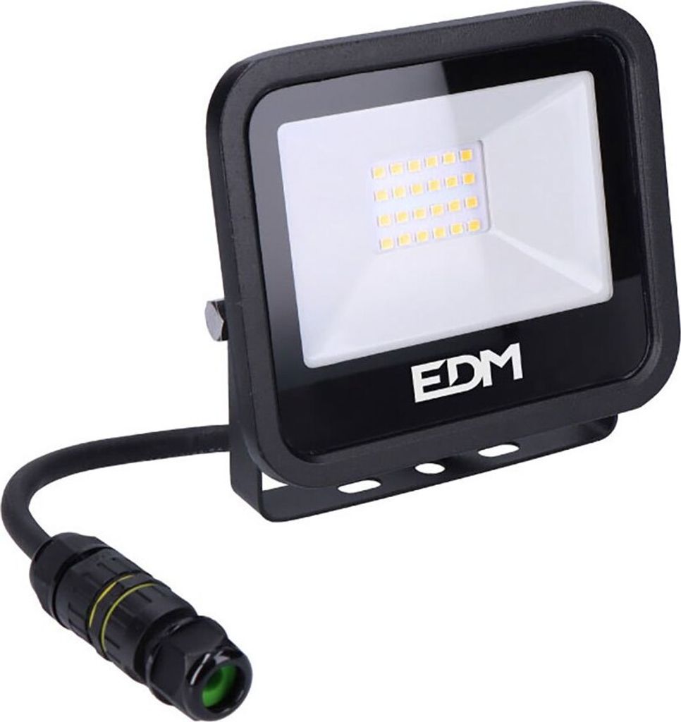 Foco LED EDM 70401 Schwarze Serie F 20 W 12,4 x 10,6 x 2,8 cm (6400 K)