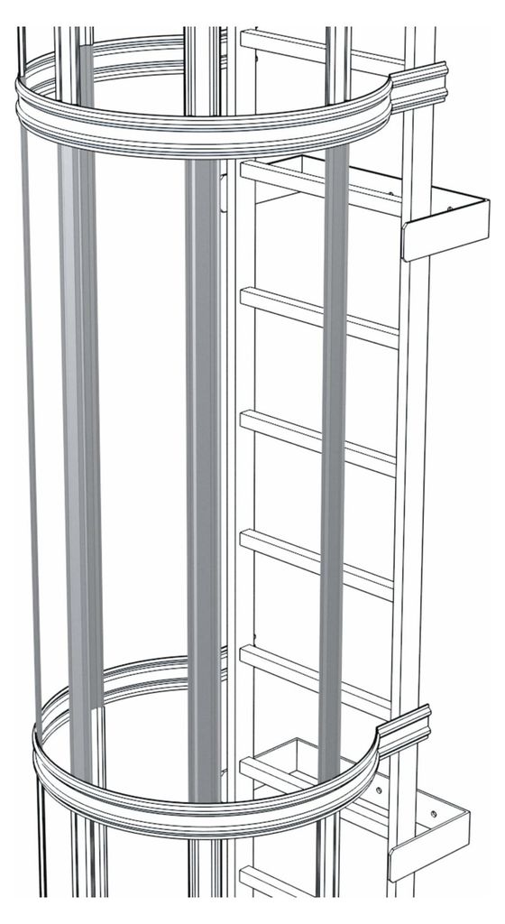 Zarges Rückenschutzstrebe 1.400mm Aluminium