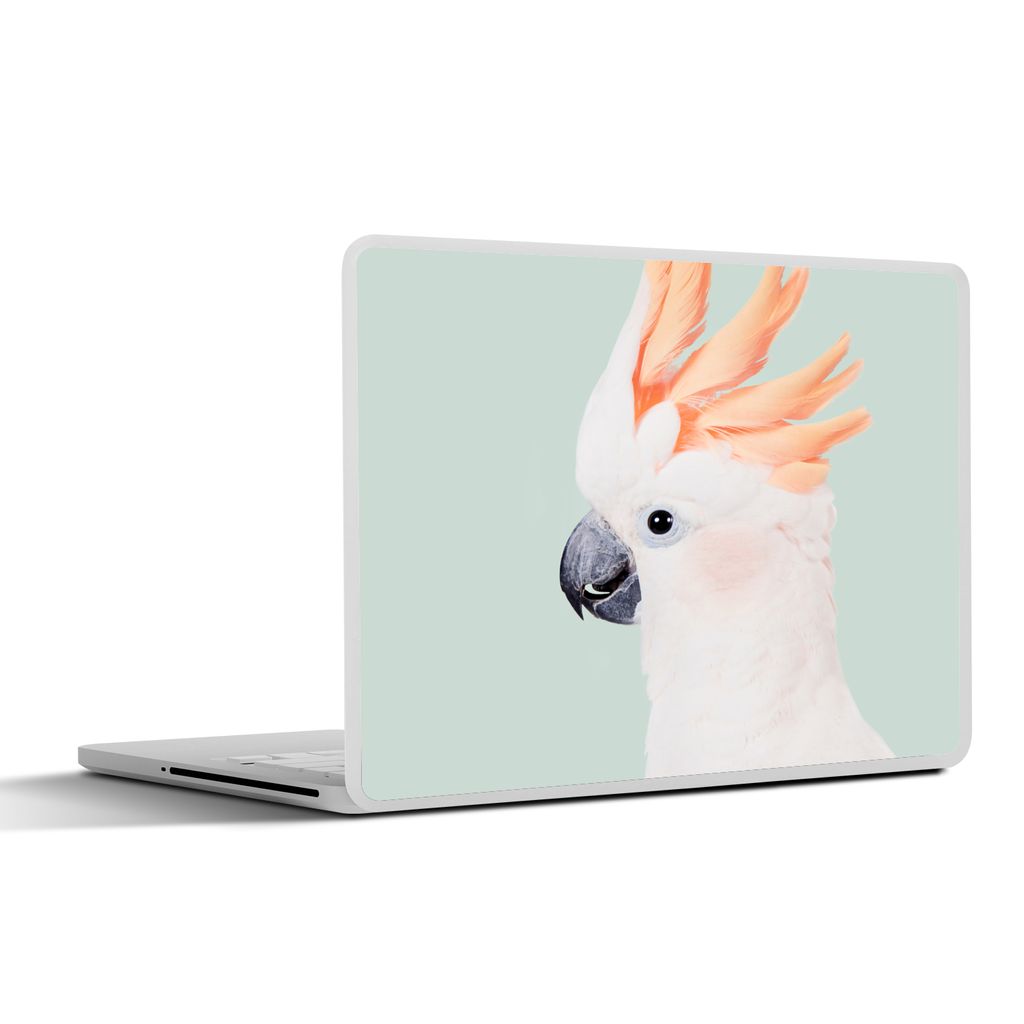 MuchoWow Laptop Aufkleber Sticker Cover Kakadu - Tiere - Natur - Weiß 25x18 cm - Laptop-Deko