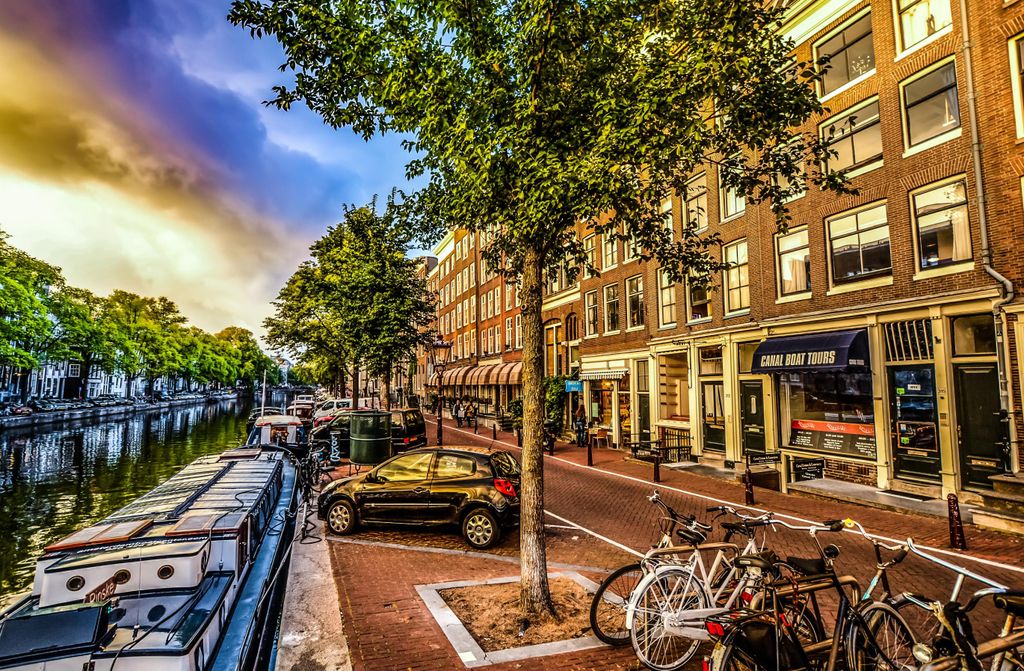 hansepuzzle 105187 - Amsterdam Puzzle, 500 Teile, Orte, 46,0 x 30,0cm mit hochwertiger Aufbewahrung, Kartonbox und wiederverschließbarem Beutel
