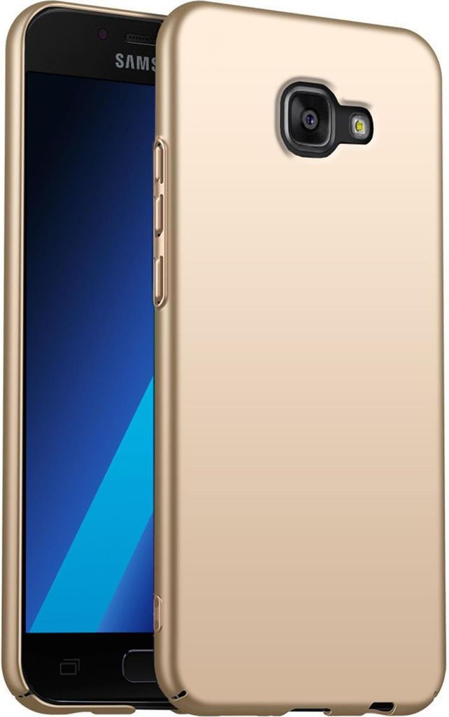 Handy Hard Case für Samsung Galaxy A5 2016 Hülle Slim Cover Matt Schutzhülle, Gold