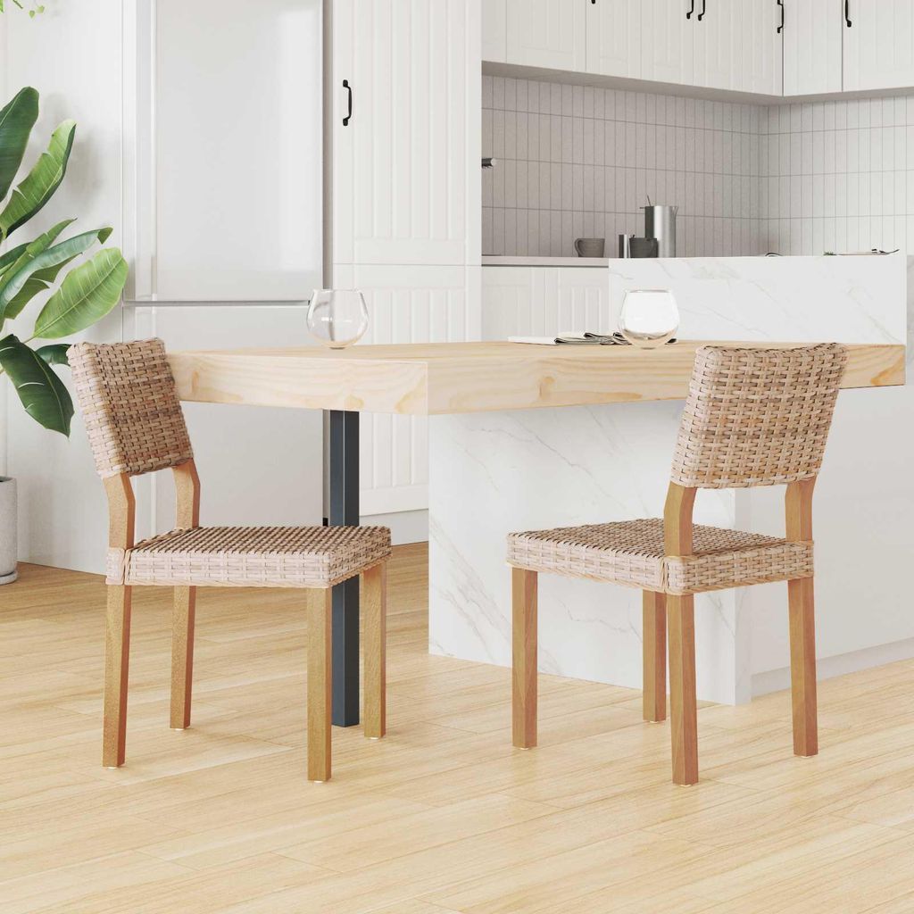 Stabli Esszimmerstuhl 2 pcs - Montage erforderlich - Natur 46 x 55 x 84cm Kubu Rattan - DE921080 - Esszimmerstühle