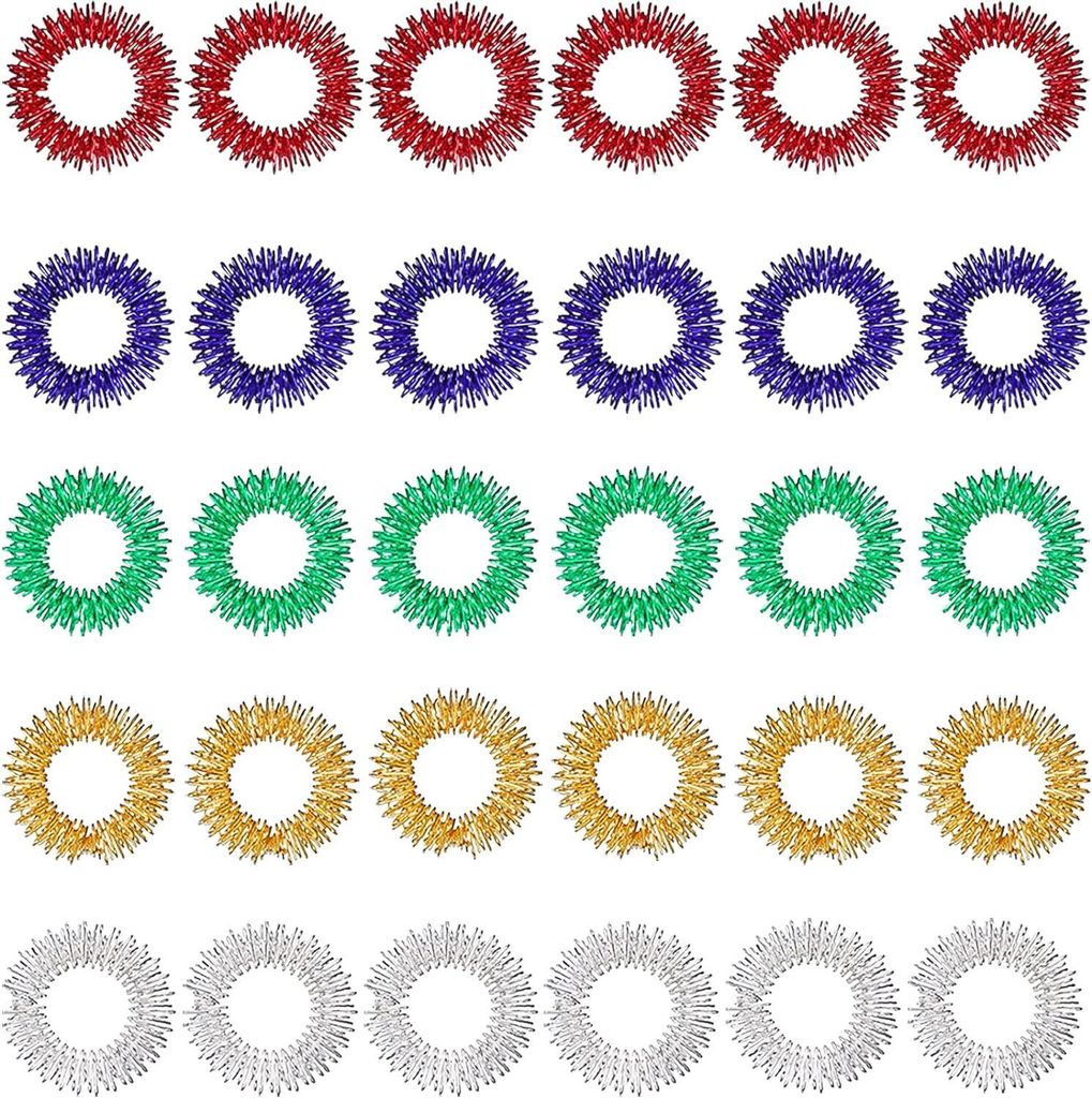 30 Stück Akupressur Ring Set, Massageringe Für Finger, Produktbild 
