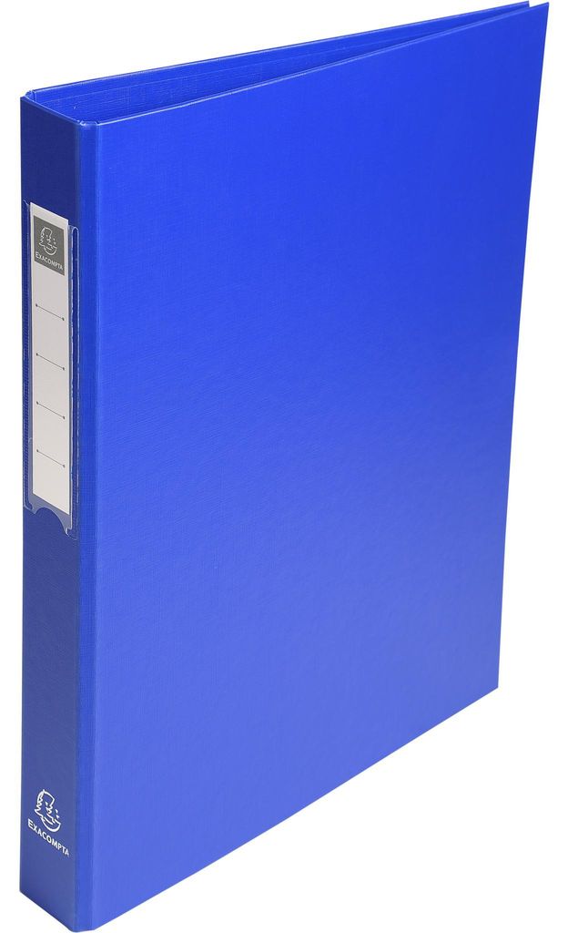 Exacompta 10x Ringbuch Karton 18mm PP 4Ring 25mm Rücken 40mm A4 Blau 51382E